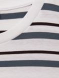 Reiss Bonne Stripe T-Shirt, White/Airforce