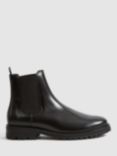 Reiss Chiltern Leather Chelsea Boots, Black