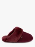 Just Sheepskin Duchess Mule Slippers, Burgundy