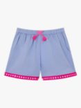 Angels by Accessorize Kids' Mirror Embellished Cotton Shorts, Blue