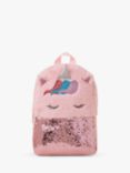 Angels by Accessorize Kids' Fluffy Unicorn Backpack, Pink