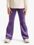 Lindex Kids' Velour Flare Leggings, Dark Lilac