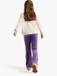 Lindex Kids' Velour Flare Leggings, Dark Lilac