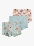 Lindex Kids' Cat Shortie Briefs, Pack of 3, Aqua/Cream/Multi