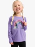 Lindex Sequin Rainbow Long-Sleeved Top, Dusty Lilac