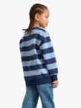 Lindex Kids' Stripe Sweatshirt, Dark Blue