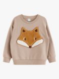 Lindex Kids' Fox Jumper, Dusty Beige