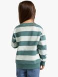 Lindex Kids' Stripe Sweatshirt, Dark Dusty Green