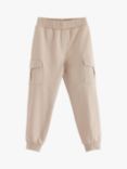 Lindex Kids' Cargo Jersey Trousers, Dusty Beige