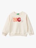 Benetton Kid's BIG Sweatshirt, Cream