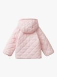 Benetton Kids' Hooded Eco Down Quilted Jacket, Pink