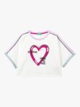 Benetton Kids' Heart Cropped T-Shirt