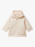 Benetton Baby Quilted Jacket, Light Powder