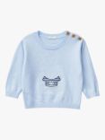 Benetton Baby Bunny Motif Jersey Jumper