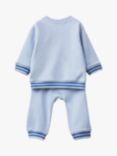 Benetton Baby Logo Stripe Detail Tracksuit, Sky Blue