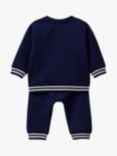 Benetton Baby Logo Stripe Detail Tracksuit, Blue