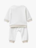 Benetton Baby Logo Stripe Detail Tracksuit, Off White