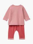 Benetton Baby Mouse Applique Top and Leggings Set, Antique Rose