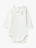 Benetton Baby Bunny Motif Bodysuit, Offwhite