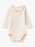 Benetton Baby Bunny Motif Bodysuit, Light Powder