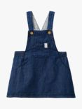 Benetton Baby Denim Pinafore Dress, Dark Blue