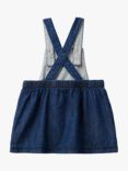 Benetton Baby Denim Pinafore Dress, Dark Blue