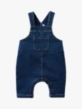 Benetton Baby Denim Baggy Fit Salopettes, Dark Blue