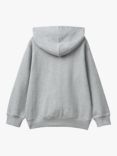 Benetton Kids' Zipped Hoodie, Grey Melange