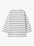 Benetton Kids' Stripe Long Sleeve T-Shirt, White Cream