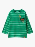 Benetton Kids' Stripe Long Sleeve T-Shirt, Green