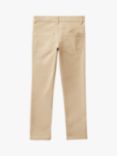 Benetton Kids' Stretch Gabardine Trousers, Sand