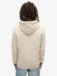 Superdry Hand Drawn Graphics Retro Hoodie, Oatmeal Grey Marl