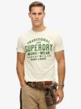 Superdry Machined Goods Workwear T-Shirt, Cream