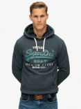 Superdry Duo Vintage Logo Hoodie, Jet Black