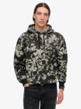 Superdry Utility Camouflage Hoodie, Black/Multi