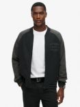 Superdry College Graphic Jersey Bomber Jacket, Black