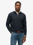 Superdry Core Logo Henley Sweatshirt, Eclipse Navy