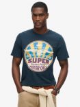 Superdry Workwear Gasoline Graphic T-Shirt, Eclipse Navy