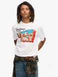 Superdry Travel Postcard Graphic T-Shirt, Optic