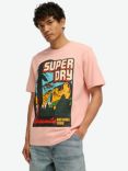 Superdry Large Graphic T-Shirt, Blossom Pink