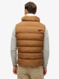 Superdry Sports Puffer Gilet, Tobacco Brown