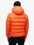 Superdry Hooded Sports Puffer Jacket, Flame Orange