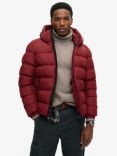 Superdry Puffer Jacket, Red Dahlia