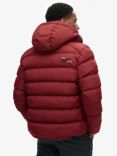 Superdry Puffer Jacket, Red Dahlia