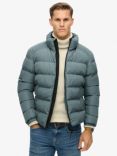 Superdry Sports Puffer Jacket, Black, Stormy Weather Blue