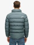 Superdry Sports Puffer Jacket, Black, Stormy Weather Blue