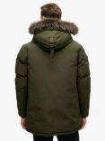 Superdry Everest Faux Fur Parka Jacket, Army Khaki Green