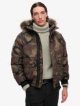 Superdry Everest Faux Fur Bomber, Para Camo