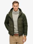 Superdry Expedition Hooded Puffer Jacket, Olive Green