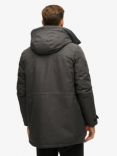 Superdry City Tweed Padded Parka Jacket, Grey Herringbone